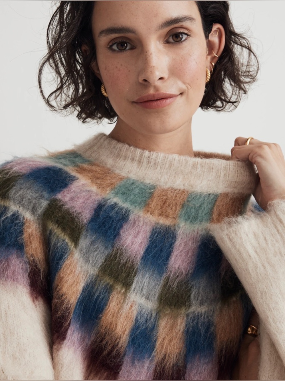 Madewell Brushed Checkerboard Sweater - Picture 4 of 8